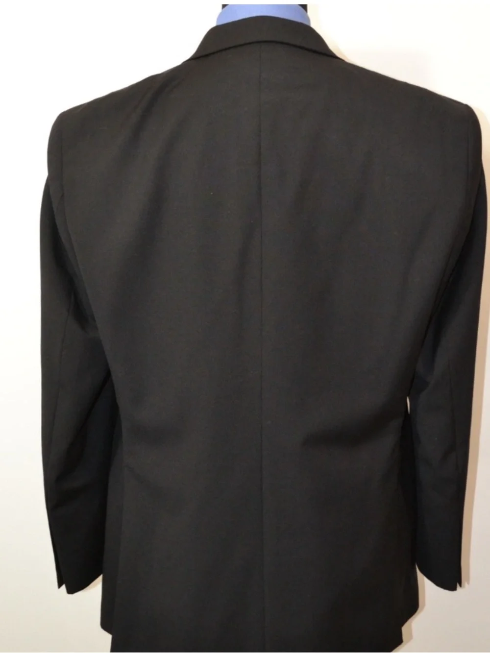Pronto Uomo 46L Sport Coat Blazer Suit Jacket Black WOOL